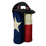 Texas Flag Print Double Neoprene Wine Tote