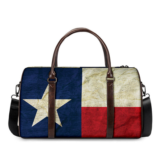 Texas Flag Print Duffle Bag