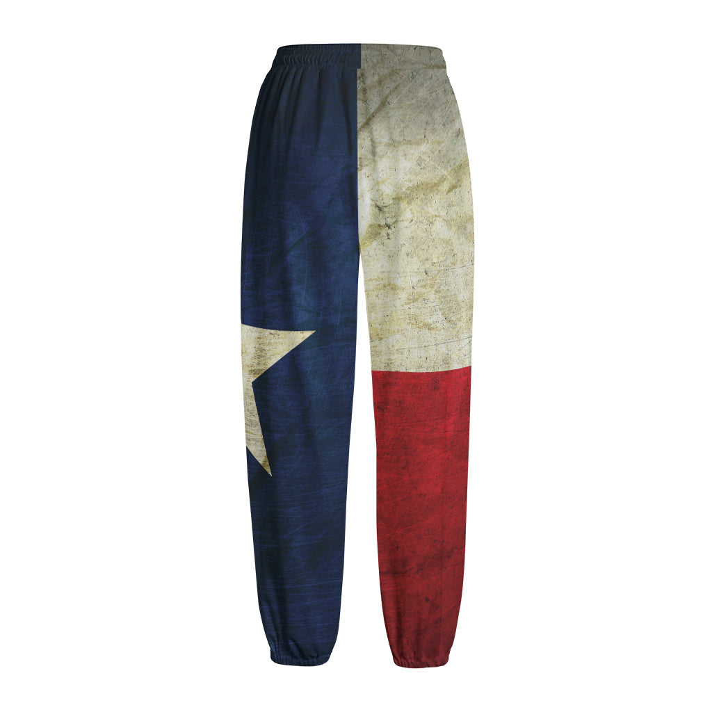 Texas Flag Print Fleece Lined Knit Pants