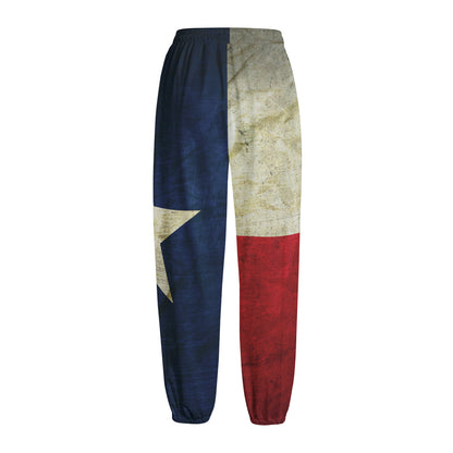 Texas Flag Print Fleece Lined Knit Pants