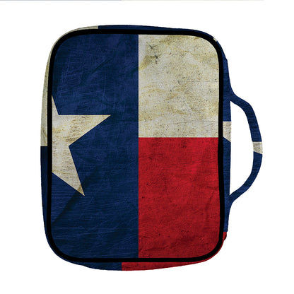 Texas Flag Print Front Pocket Bible Bag