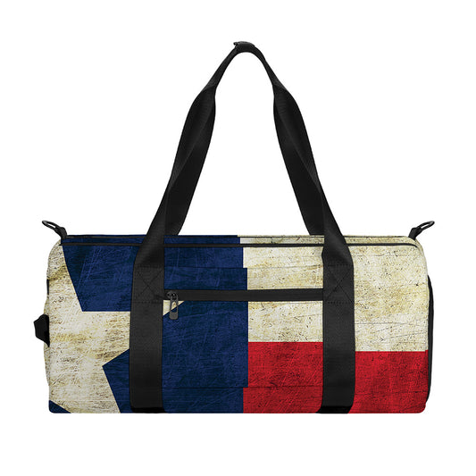 Texas Flag Print Gym Bag