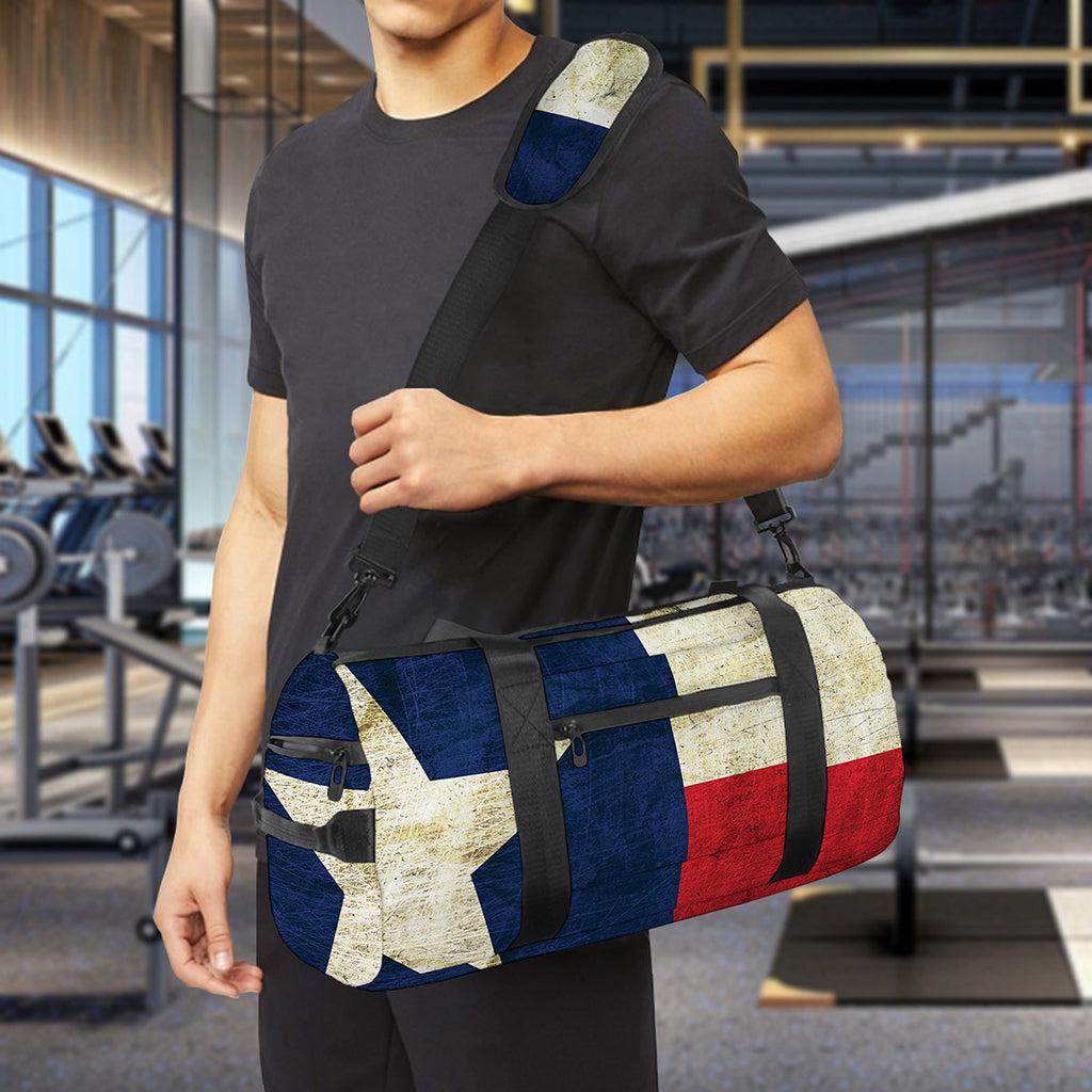 Texas Flag Print Gym Bag