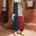 Texas Flag Print Harem Pants