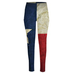 Texas Flag Print High-Waisted Pocket Leggings