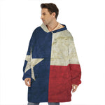 Texas Flag Print Hoodie Blanket