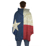 Texas Flag Print Hoodie Blanket