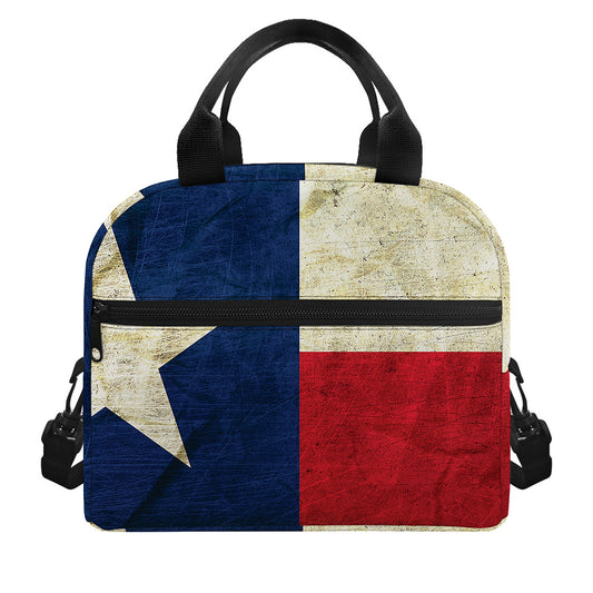 Texas Flag Print Insulated Lunch Bag