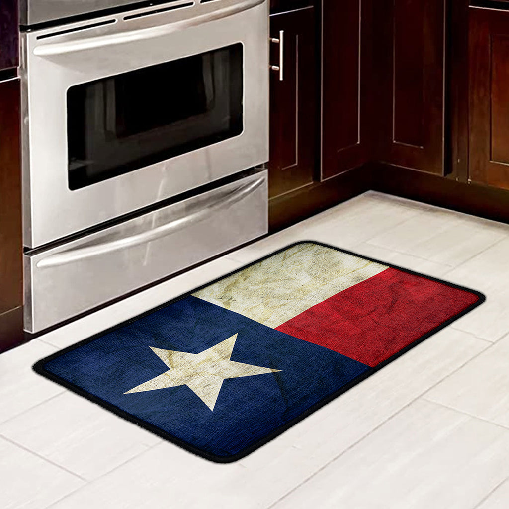 Texas Flag Print Kitchen Mat