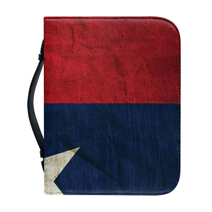 Texas Flag Print Leather Bible Cover