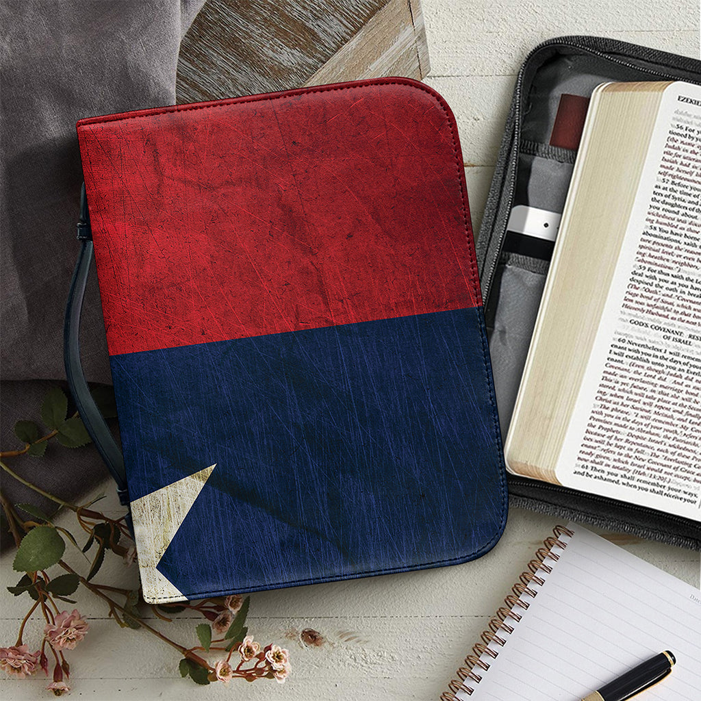 Texas Flag Print Leather Bible Cover