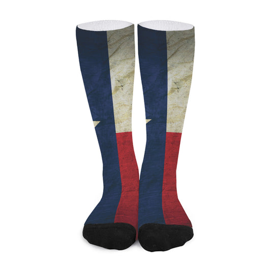 Texas Flag Print Long Socks