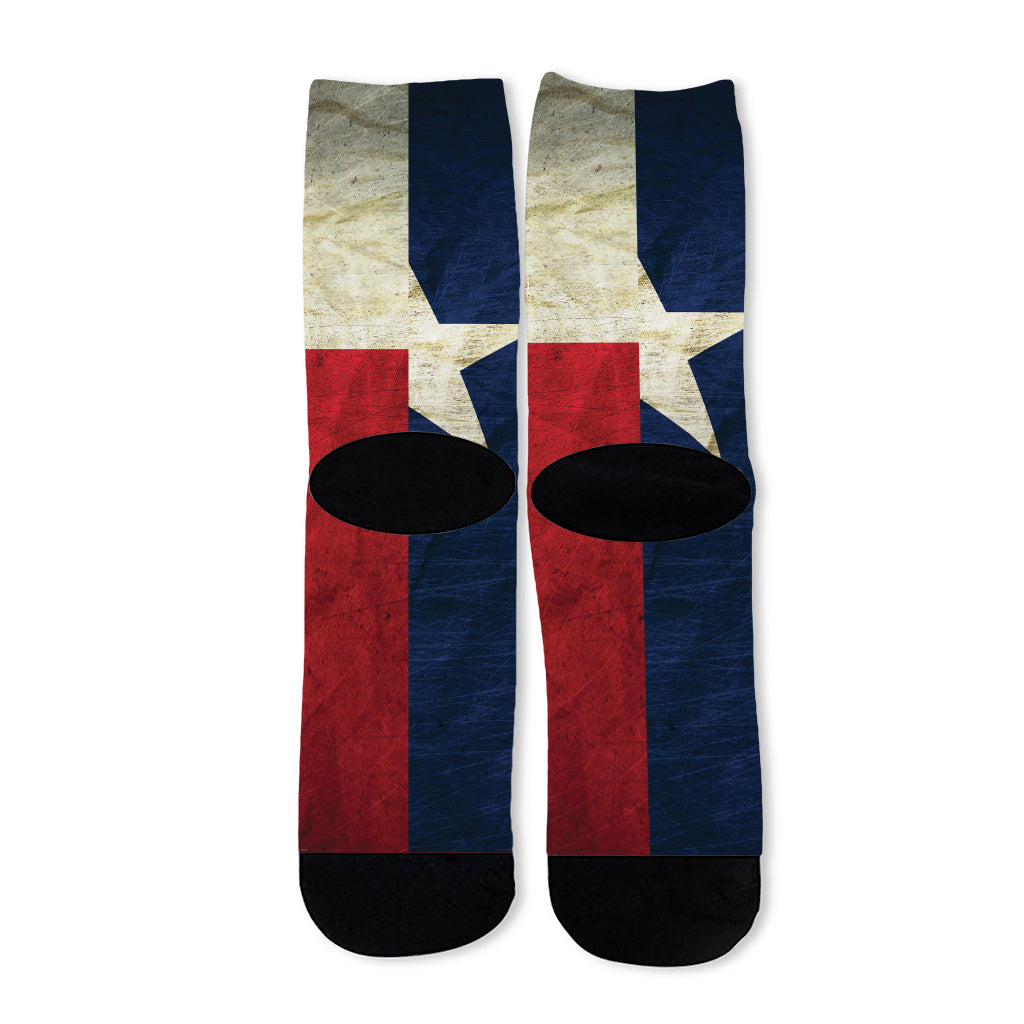 Texas Flag Print Long Socks