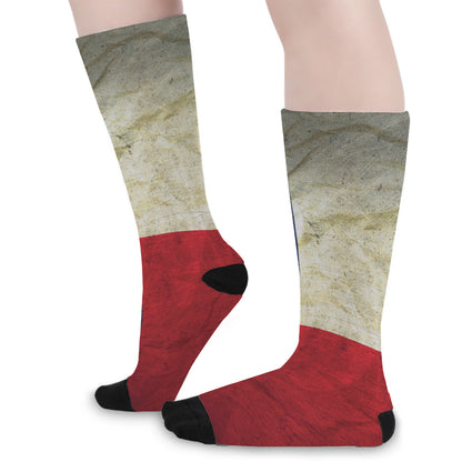 Texas Flag Print Long Socks