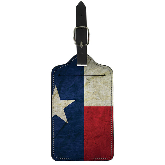 Texas Flag Print Luggage Tag