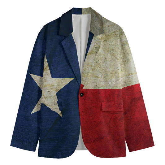 Texas Flag Print Men's Blazer