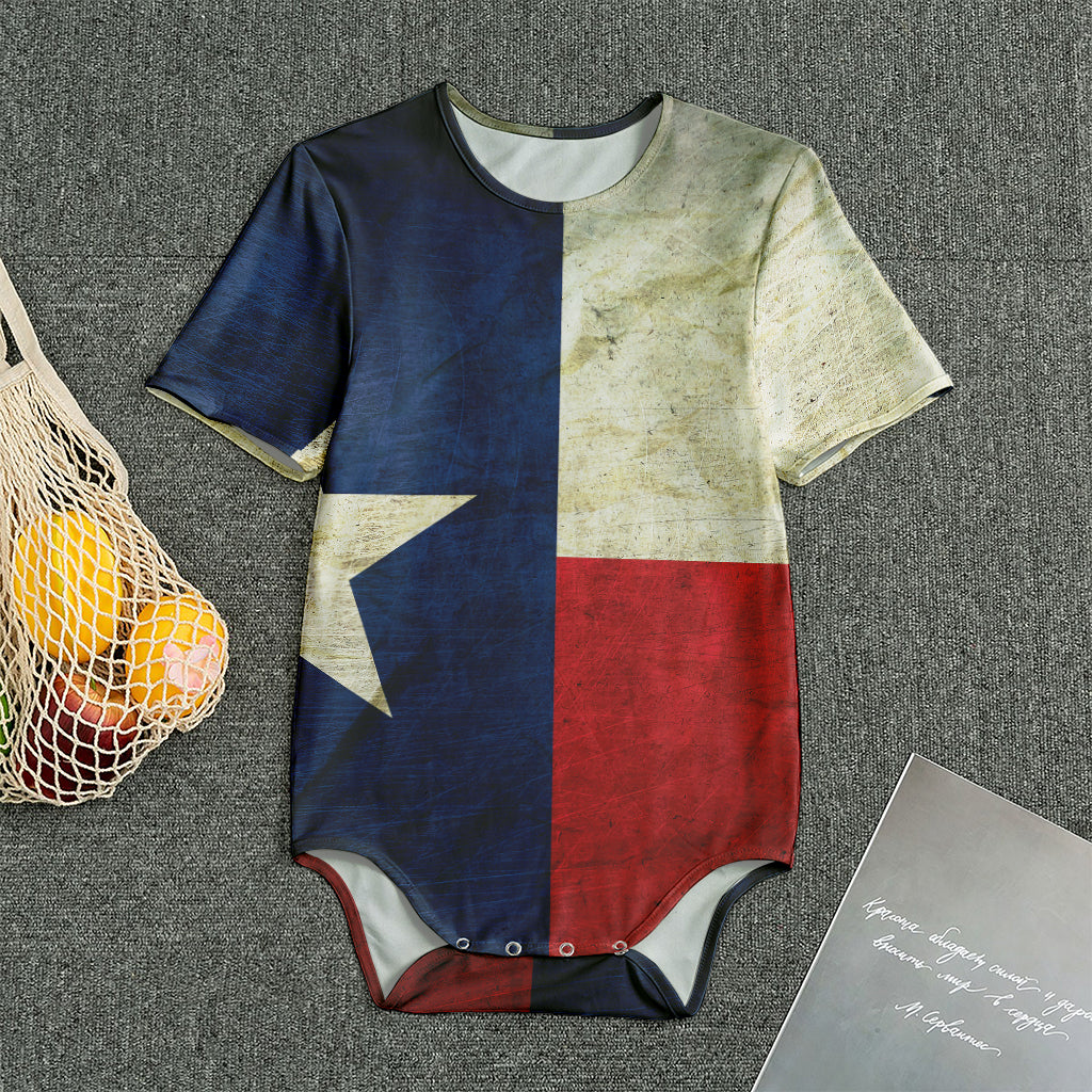 Texas Flag Print Men's Bodysuit