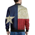 Texas Flag Print Men's Bomber Jacket