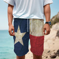 Texas Flag Print Men's Cargo Shorts