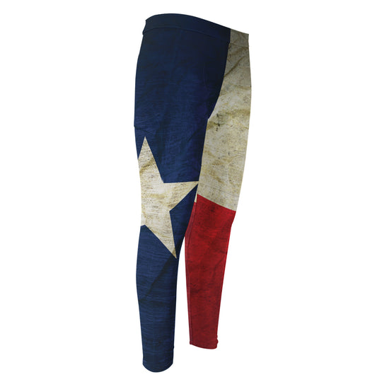 Texas Flag Print Men's Compression Pants
