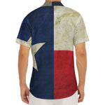 Texas Flag Print Men's Deep V-Neck Shirt
