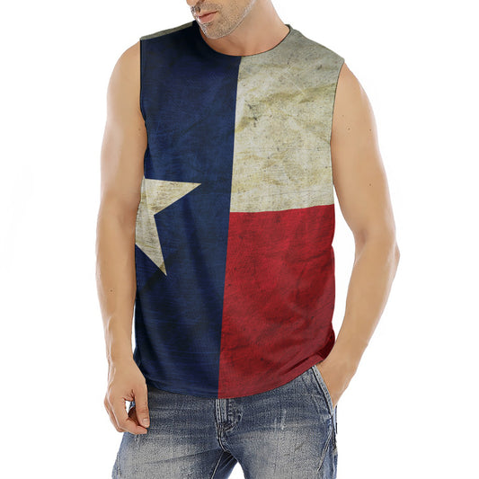 Texas Flag Print Men's Fitness Tank Top