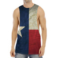Texas Flag Print Men's Muscle Tank Top
