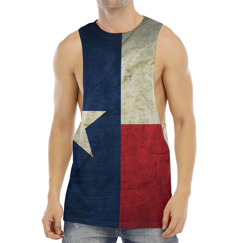 Texas Flag Print Men's Muscle Tank Top