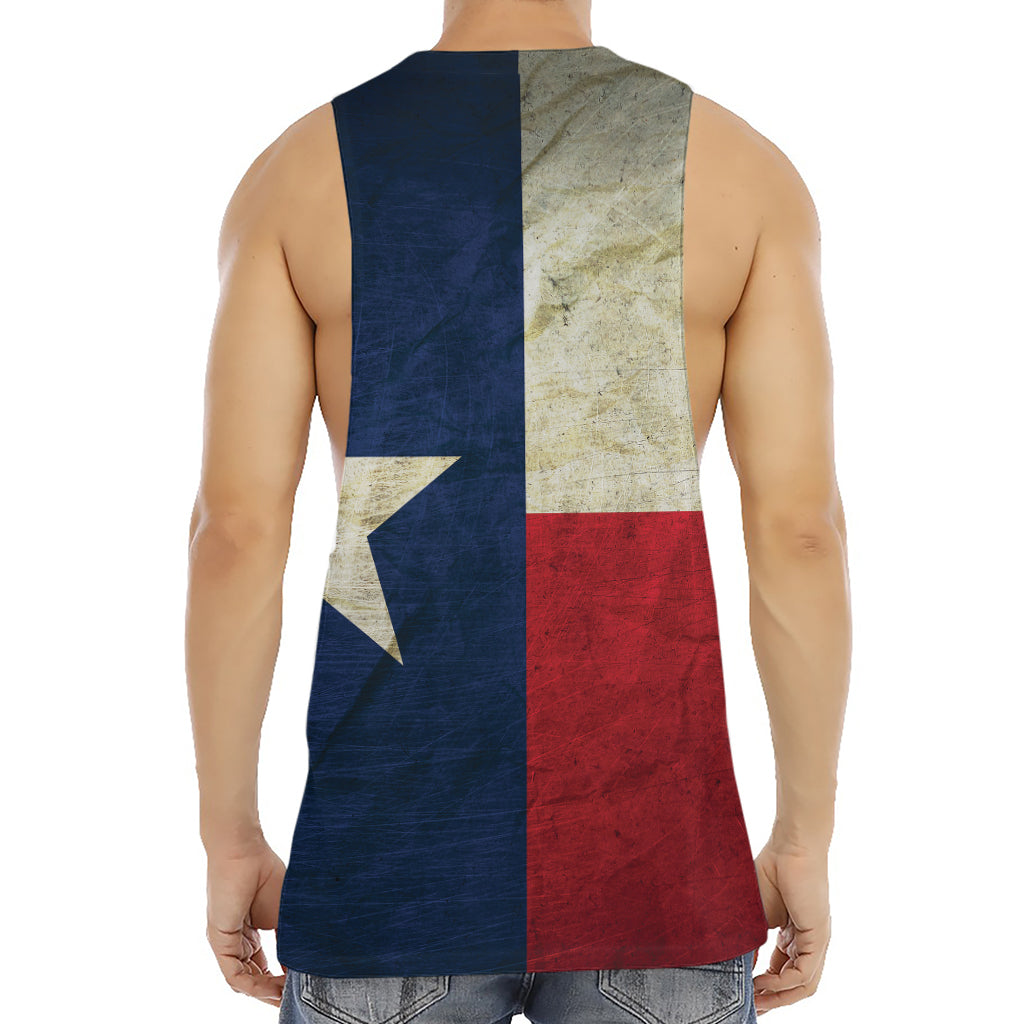 Texas Flag Print Men's Muscle Tank Top