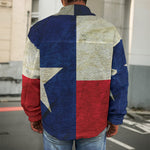 Texas Flag Print Men's Shirt Jacket
