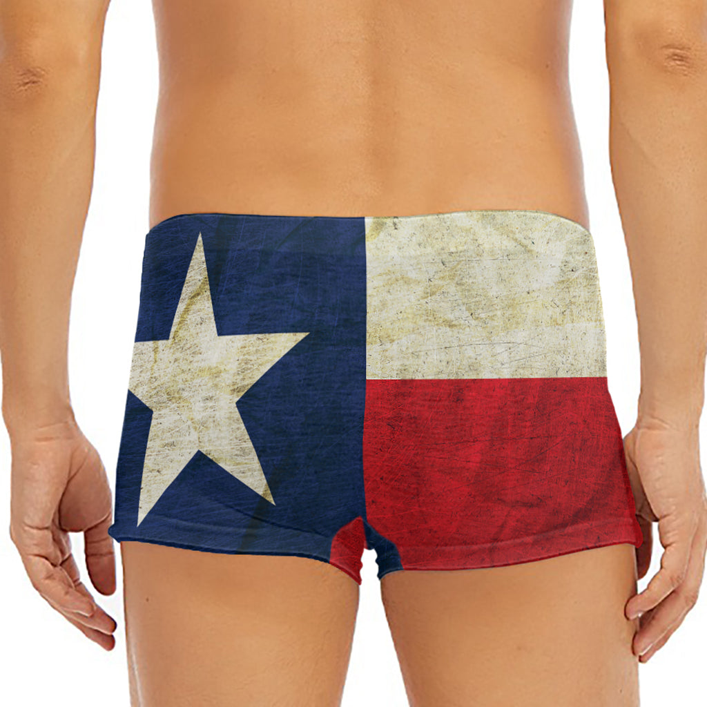 Texas Flag Print Men's Short Boxer Briefs