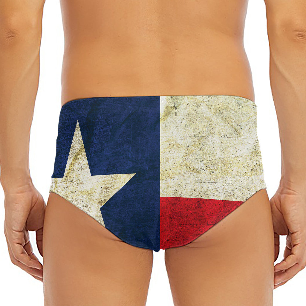 Texas Flag Print Men's Triangle Swim Briefs