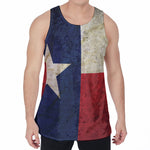 Texas Flag Print Men's Velvet Tank Top