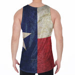 Texas Flag Print Men's Velvet Tank Top