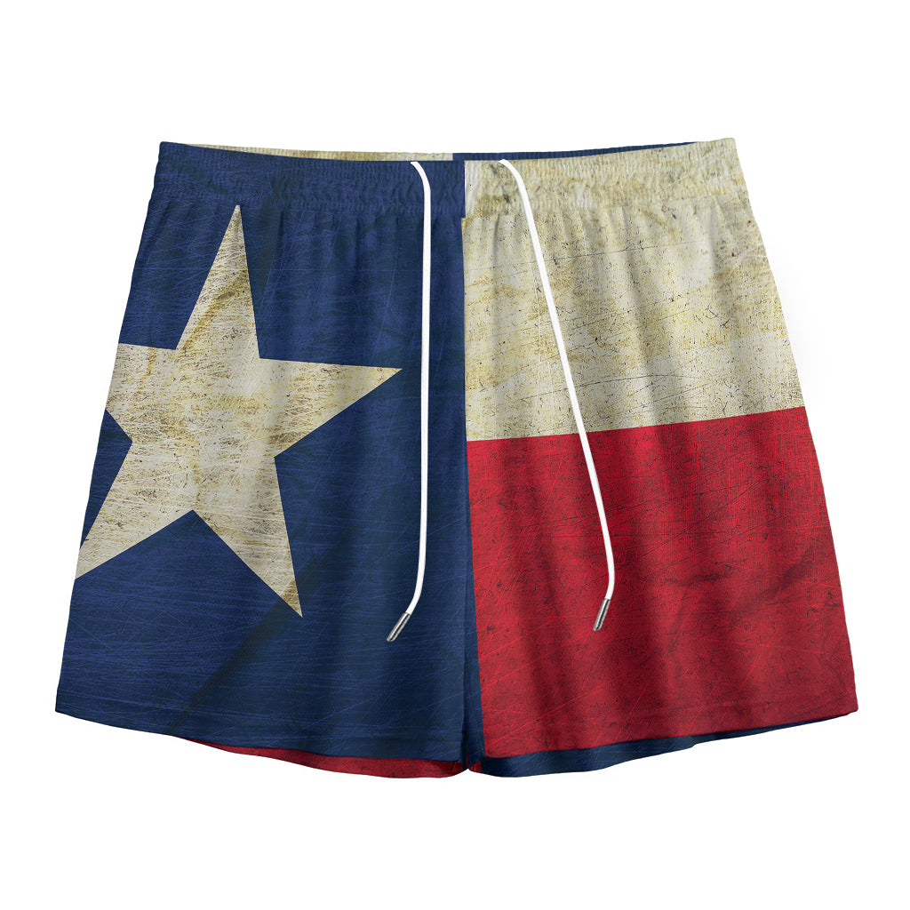 Texas Flag Print Mesh Shorts