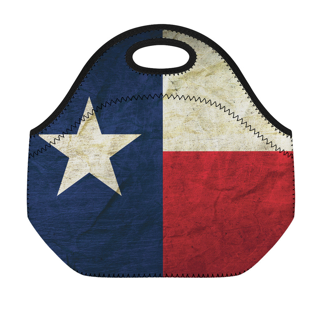 Texas Flag Print Neoprene Lunch Bag