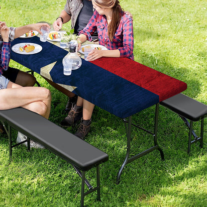 Texas Flag Print Picnic Table Cover