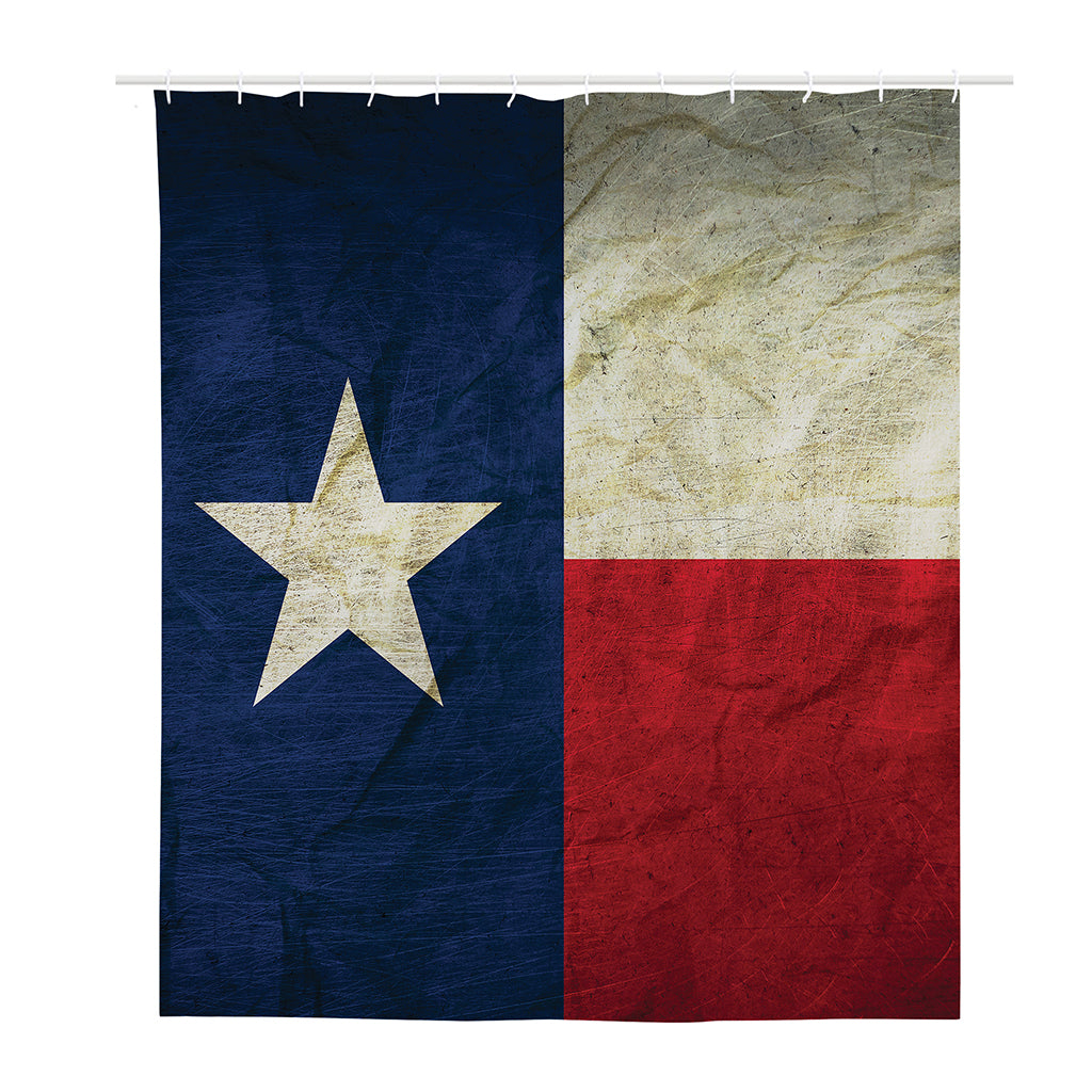Texas Flag Print Polyester Shower Curtain