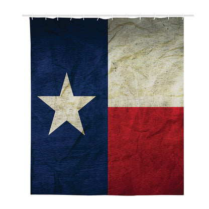 Texas Flag Print Polyester Shower Curtain