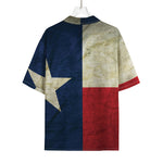 Texas Flag Print Rayon Hawaiian Shirt
