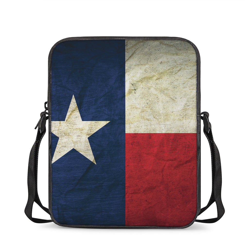 Texas Flag Print Rectangular Crossbody Bag