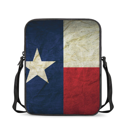 Texas Flag Print Rectangular Crossbody Bag