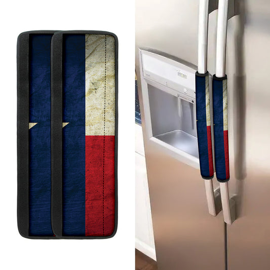 Texas Flag Print Refrigerator Handle Covers