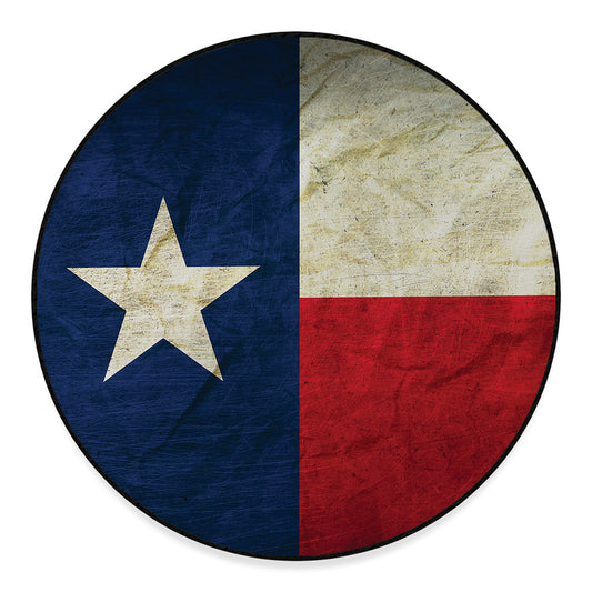 Texas Flag Print Round Floor Mat