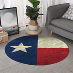 Texas Flag Print Round Rug