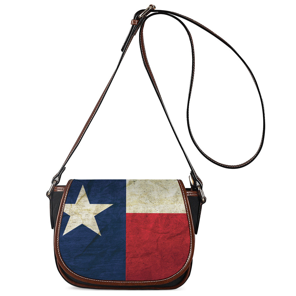 Texas Flag Print Saddle Bag