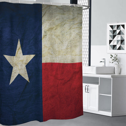Texas Flag Print Shower Curtain