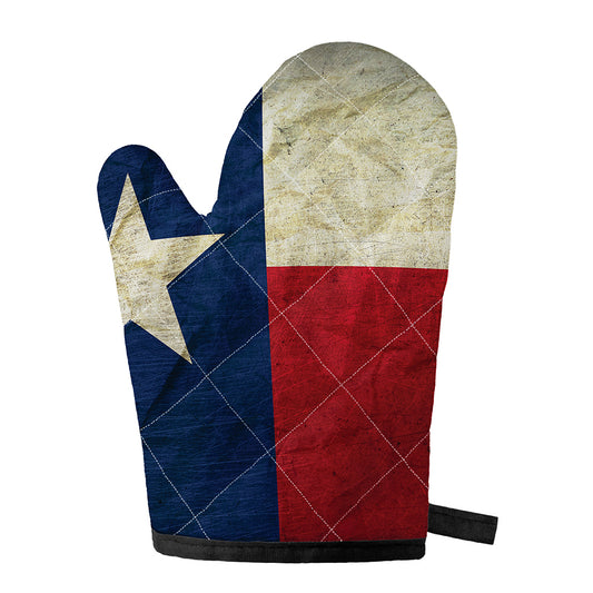 Texas Flag Print Single Oven Mitt