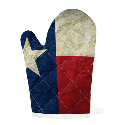 Texas Flag Print Single Oven Mitt