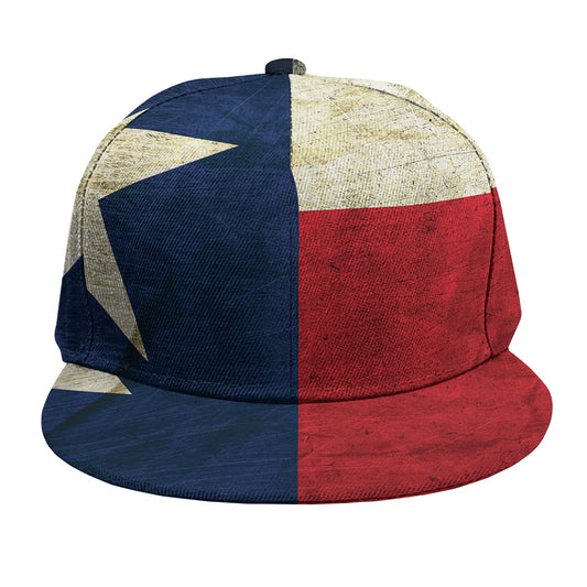 Texas Flag Print Snapback Cap